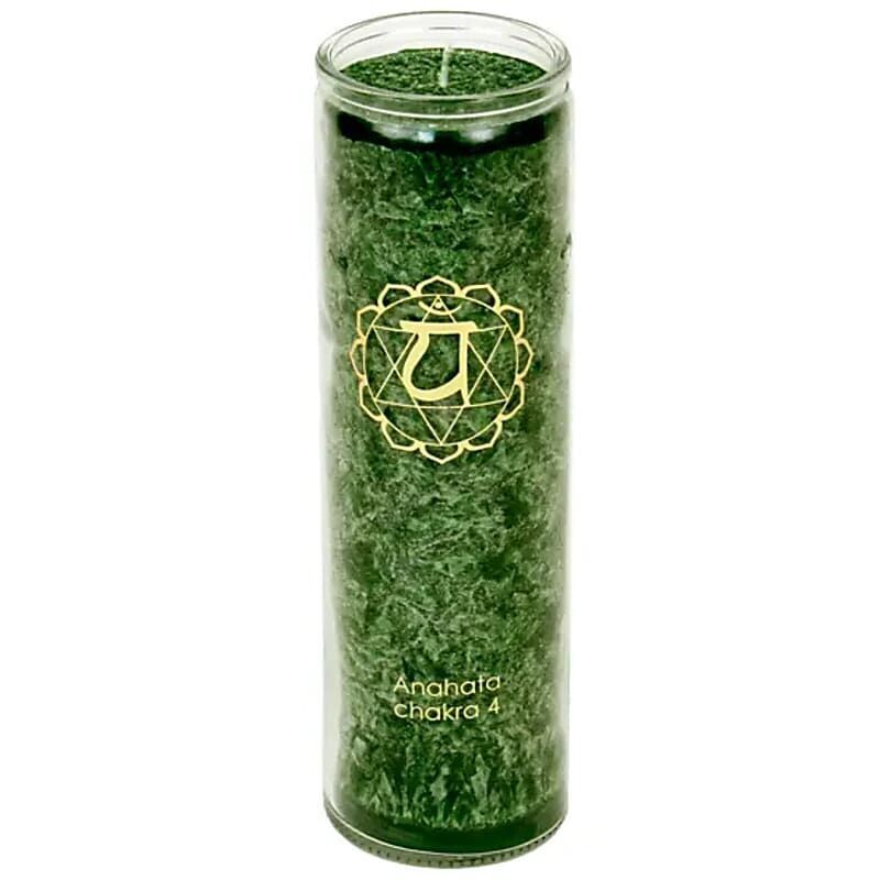 Duftkerze Stearin 4. Chakra - Anahata - Herz-Chakra - Bedingungslose Liebe