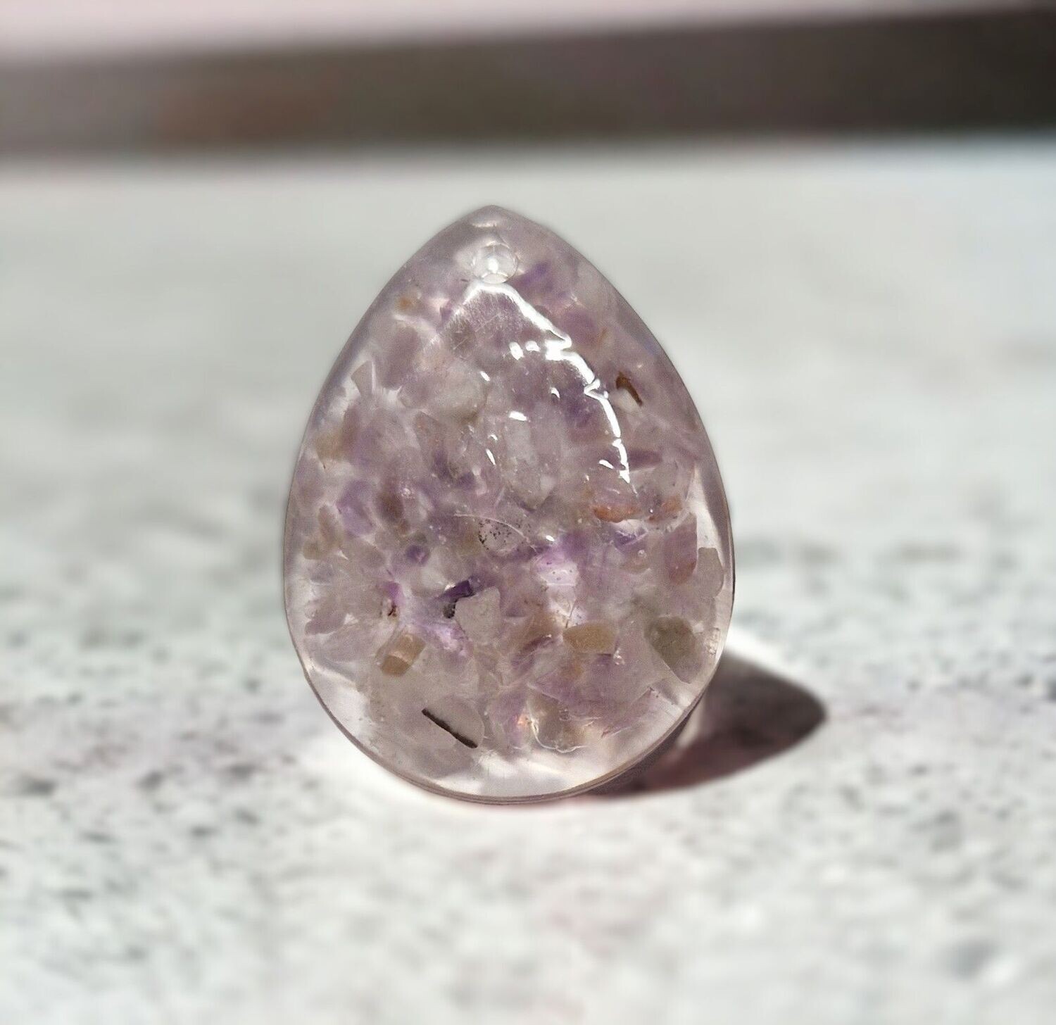 Amethyst-Anhänger in Harz - 3,5 cm