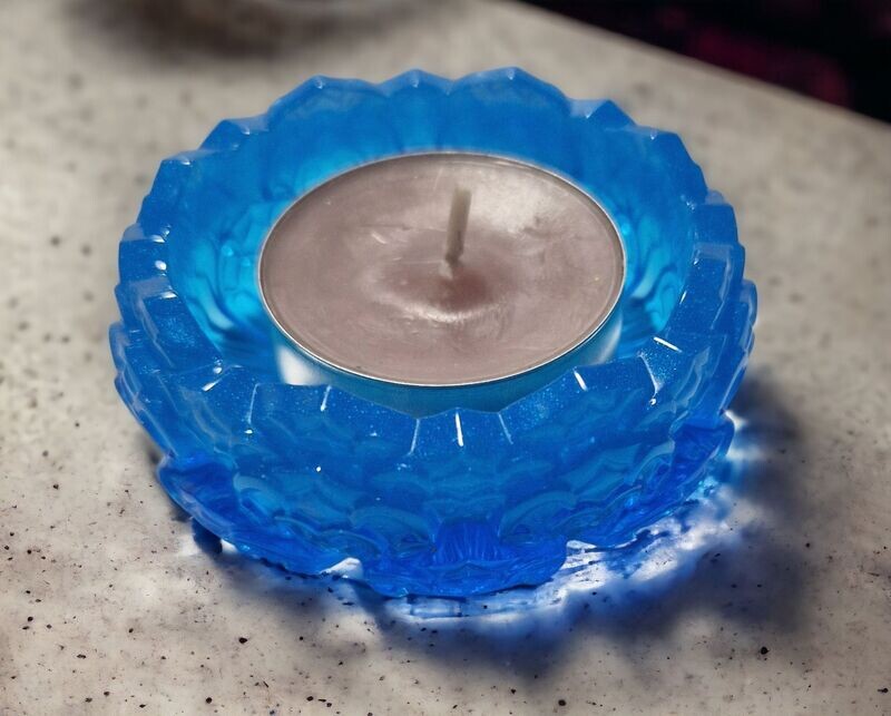 Kerzenhalter in blau