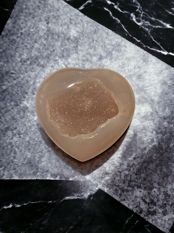​Geoden Achat - Herz - 5 cm