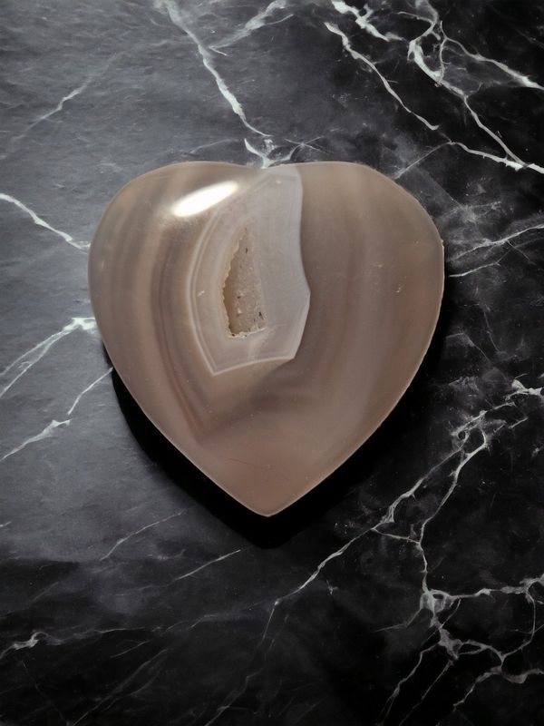 ​Geoden Achat - Herz - 5 cm