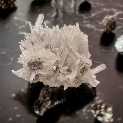 Bergkristall/Galenit/Pyrit