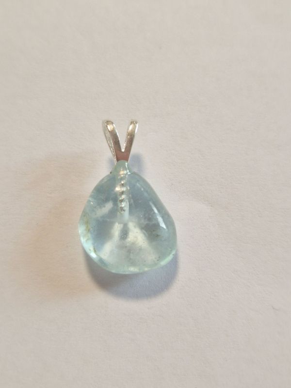 ​​​​Aquamarin mit Silberöse 925