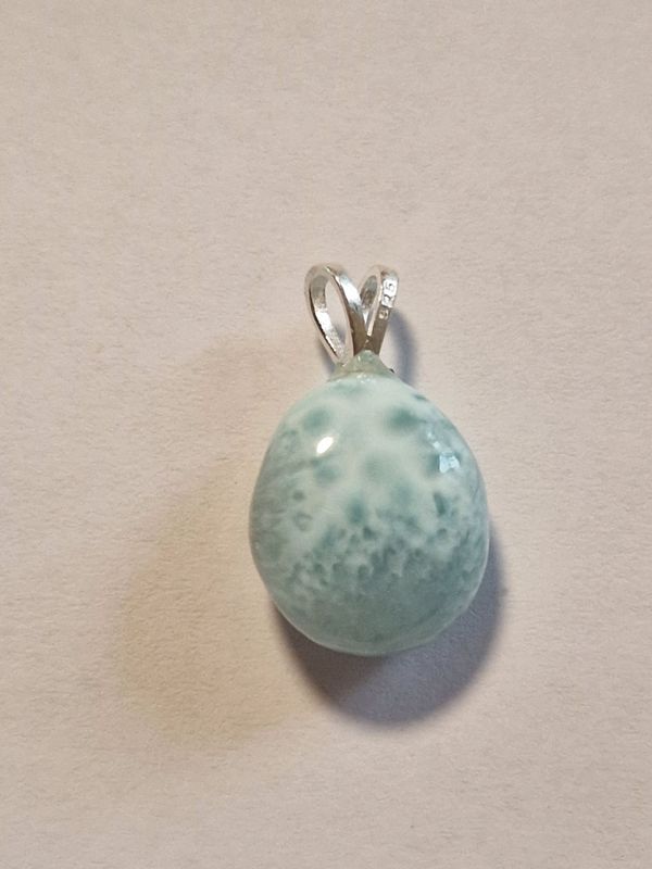 ​Larimar mit Silberöse 925