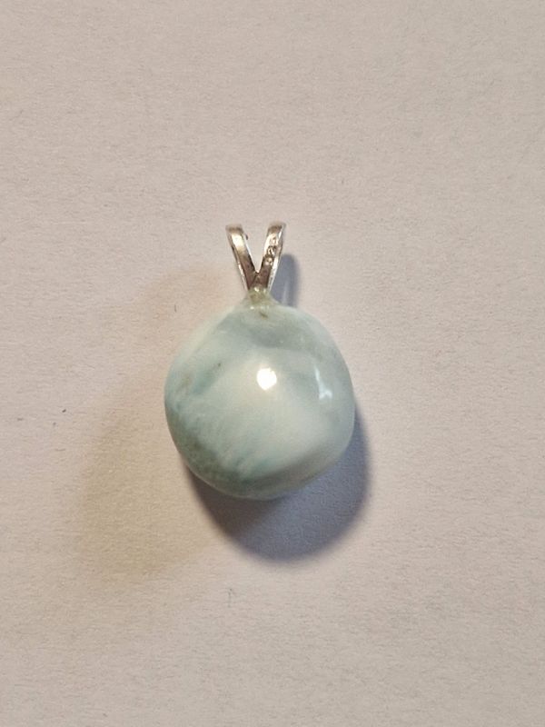Larimar mit Silberöse 925