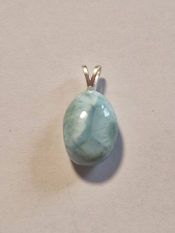 ​​Larimar mit Silberöse 925