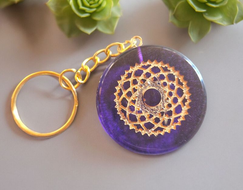 ​Schlüsselanhänger - 7. Chakra - Sahasrara - Kronen-Chakra