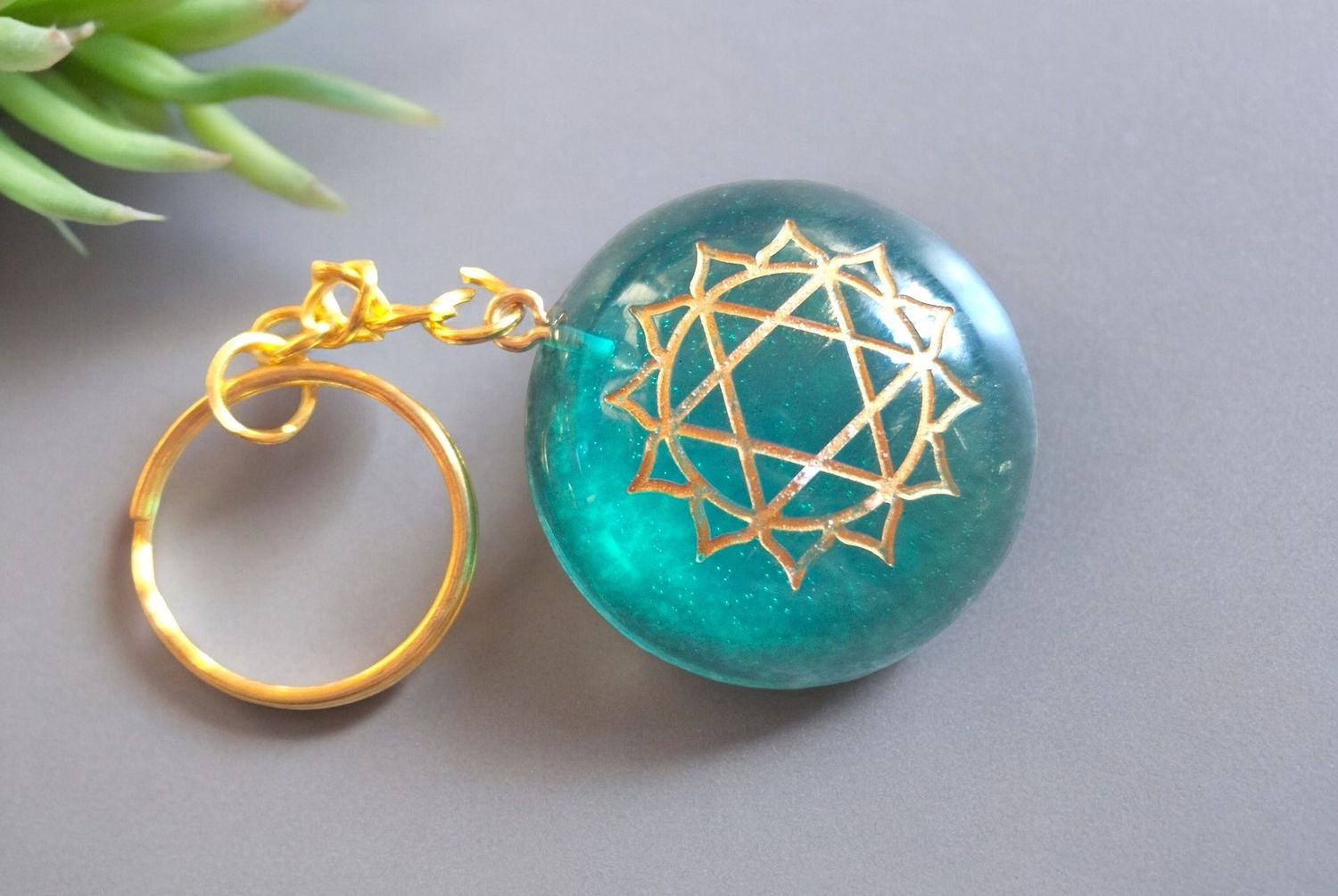 ​Schlüsselanhänger - 4. Chakra - Anahata - Herz-Chakra