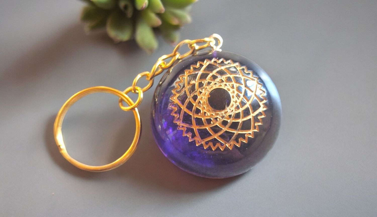 ​Schlüsselanhänger - 7. Chakra - Sahasrara - Kronen-Chakra