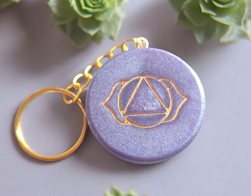 ​Schlüsselanhänger - 6. Chakra - Ajna - Stirn-Chakra