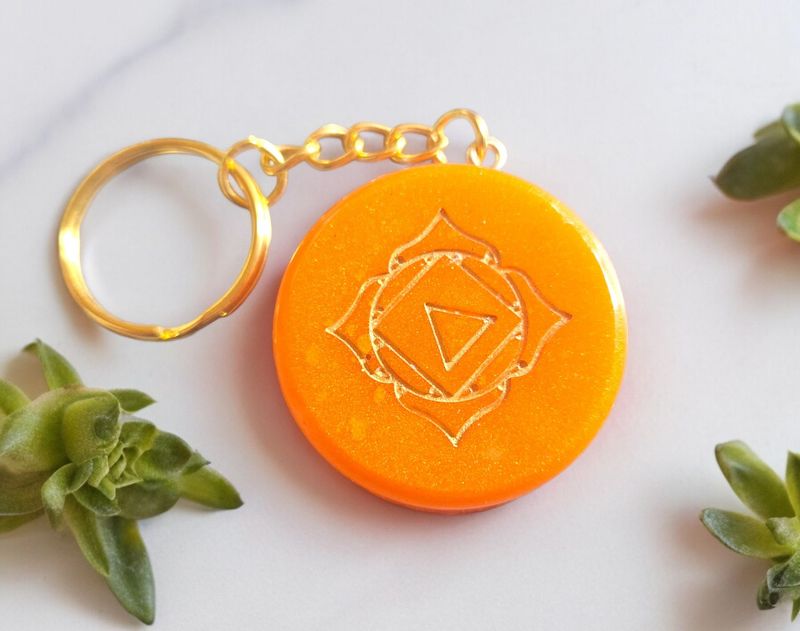 ​Schlüsselanhänger - 2. Chakra - Swadhisthana - Kreuzchakra - Sakralchakra