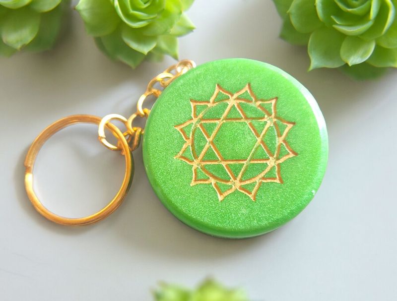 Schlüsselanhänger - 4. Chakra - Anahata - Herz-Chakra