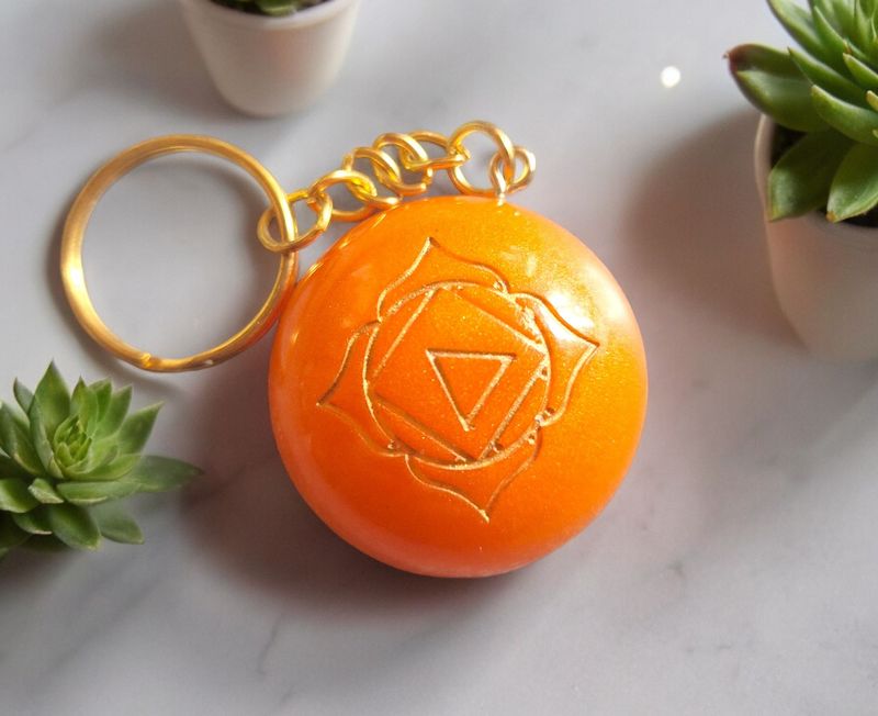 ​Schlüsselanhänger - 2. Chakra - Swadhisthana - Kreuzchakra - Sakralchakra