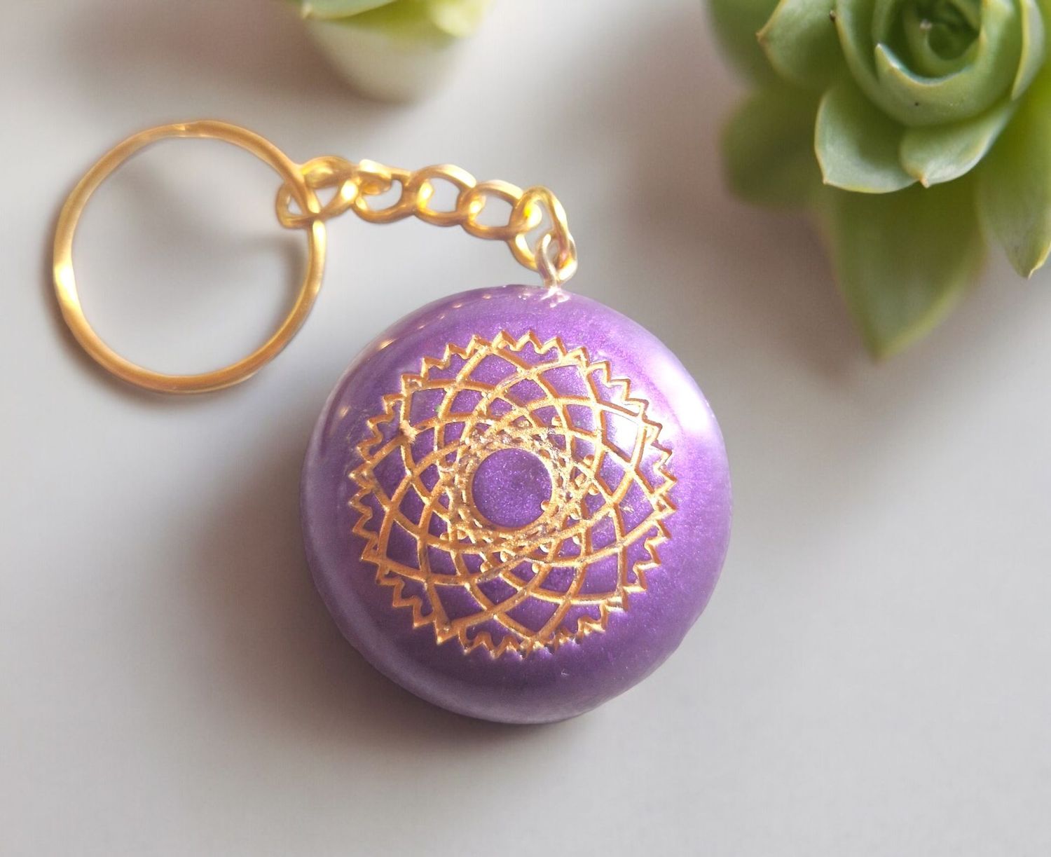 ​Schlüsselanhänger - 7. Chakra - Sahasrara - Kronen-Chakra