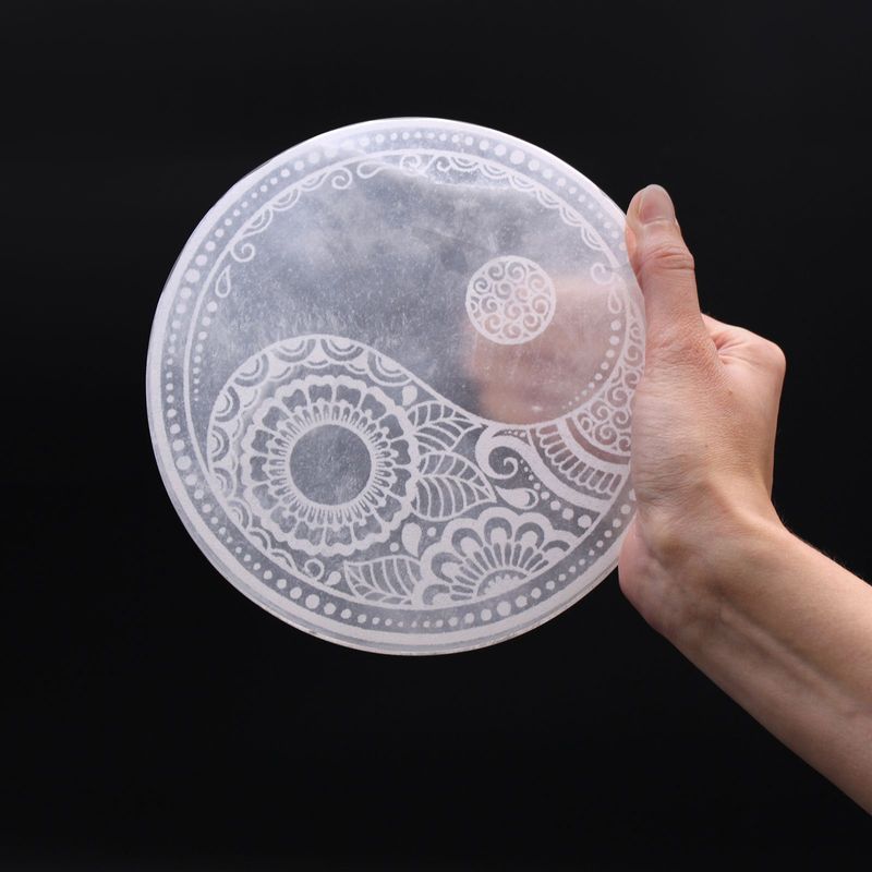 ​Selenit - Großer Teller - Feng Shui - 16,5 cm