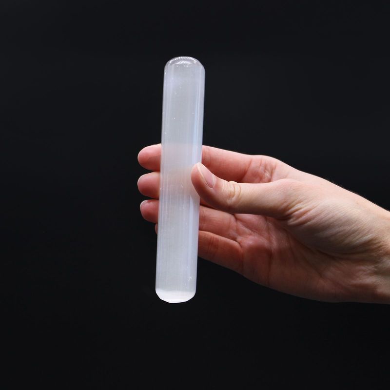 ​Selenit-Zauberstab - 16 cm (beidseitig rund)