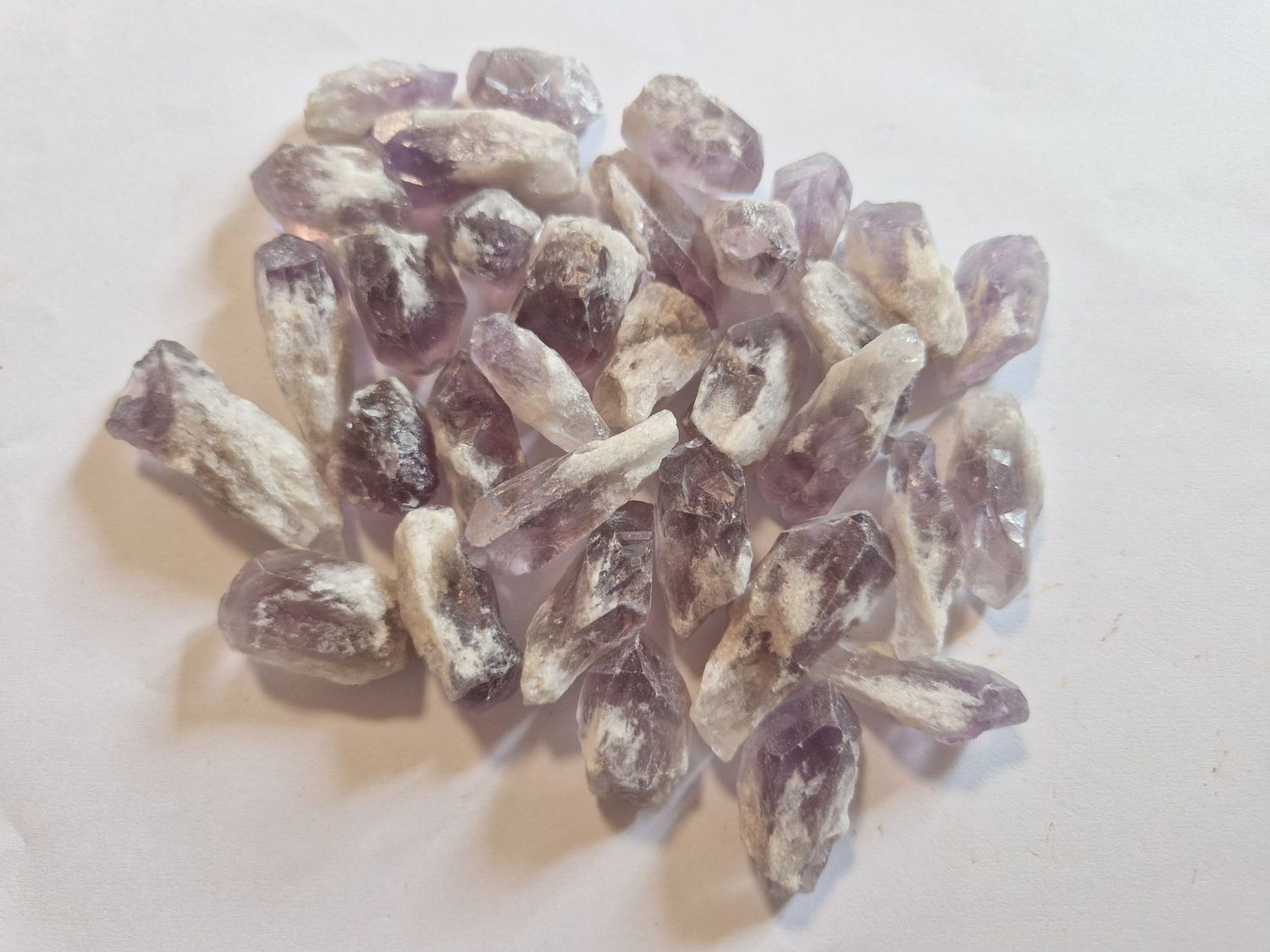 rohe Amethystspitzen - 1 bis 4,5 cm - 100 gr