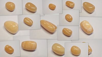 Calcit-Orange poliert