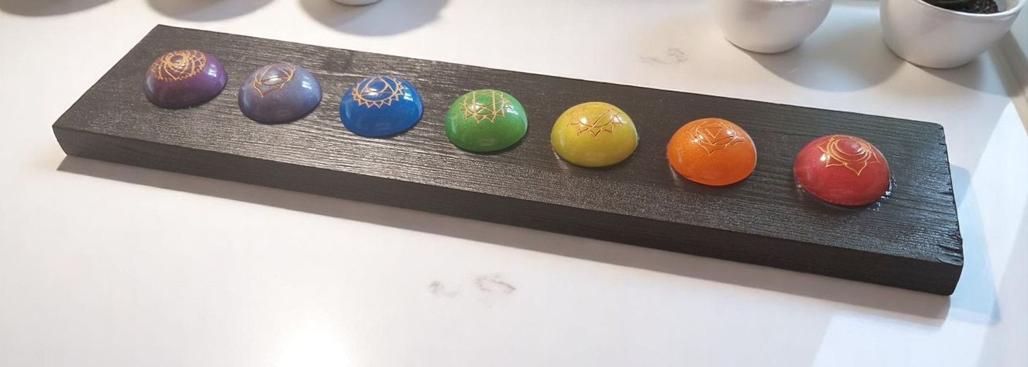 Chakrabrett mit sieben Chakras