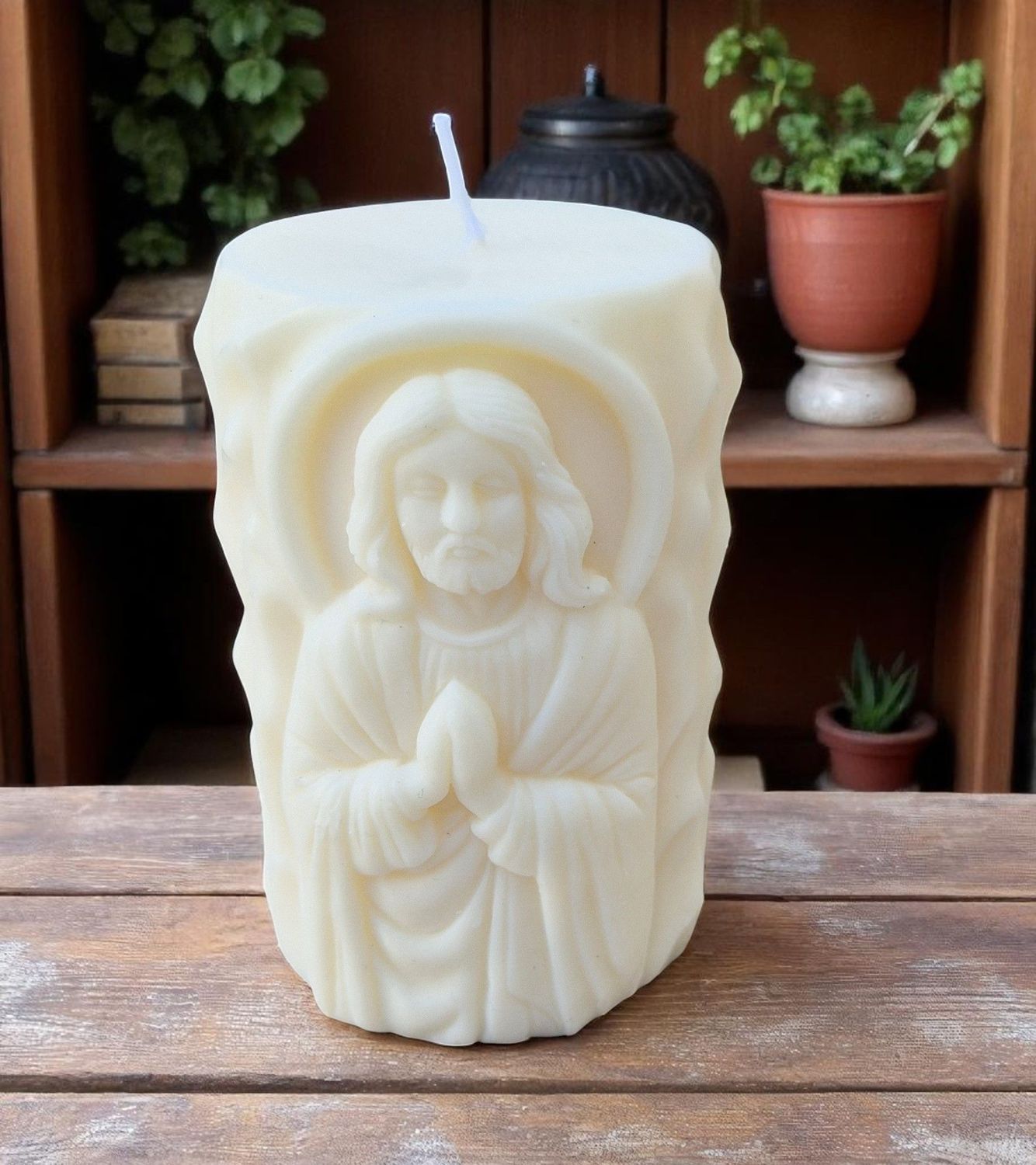 Standkerze aus Sojawachs Jesus Christus Standkerze aus Sojawachs Jesus Christus