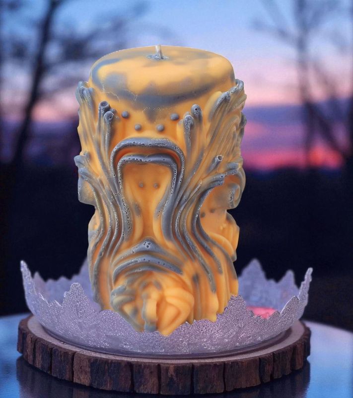 Standkerze aus Sojawachs - Gothic - Abstrakt