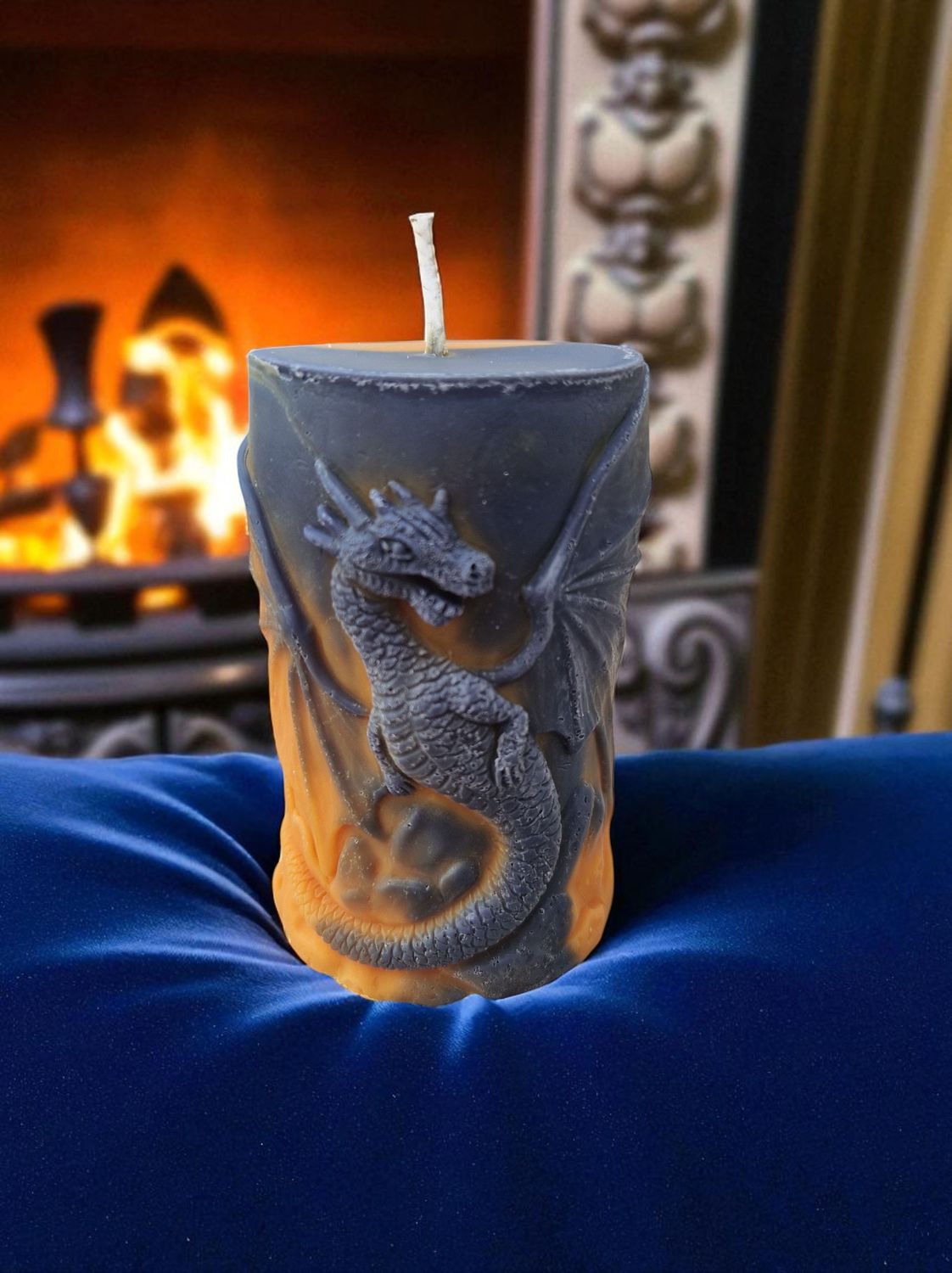 Standkerze aus Sojawachs - Gothic - Drachen Standkerze aus Sojawachs - Gothic - Drachen