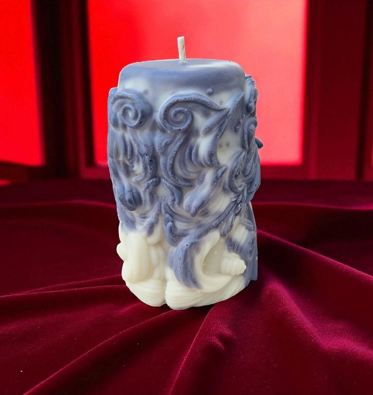 Standkerze aus Sojawachs - Gothic - Abstrakt
