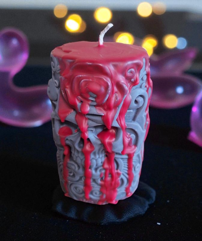 Standkerze aus Sojawachs - Gothic