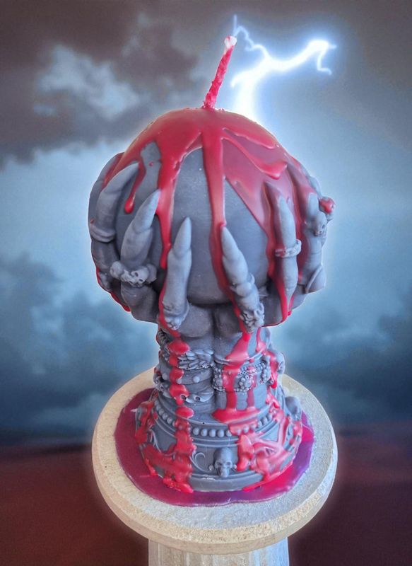 Standkerze aus Sojawachs - Gothic