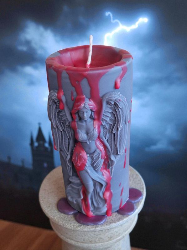 Standkerze aus Sojawachs - Gothic