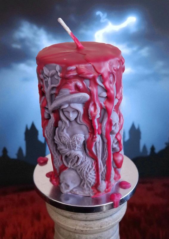 Standkerze aus Sojawachs - Gothic