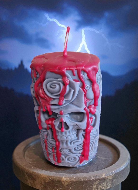 Standkerze aus Sojawachs - Gothic