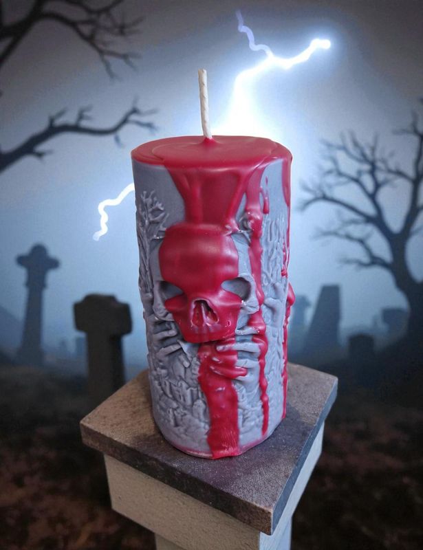 Standkerze aus Sojawachs - Gothic