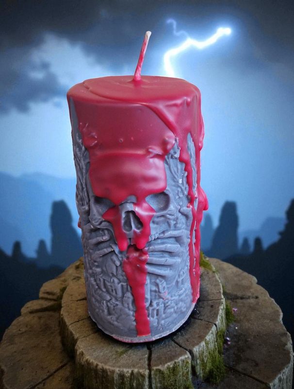 Standkerze aus Sojawachs - Gothic