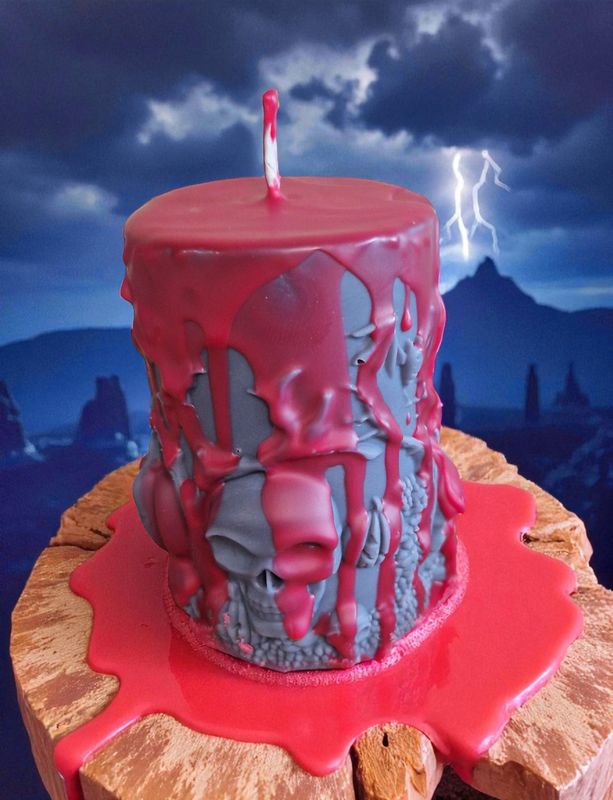 Standkerze aus Sojawachs - Gothic