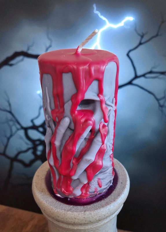 Standkerze aus Sojawachs - Gothic