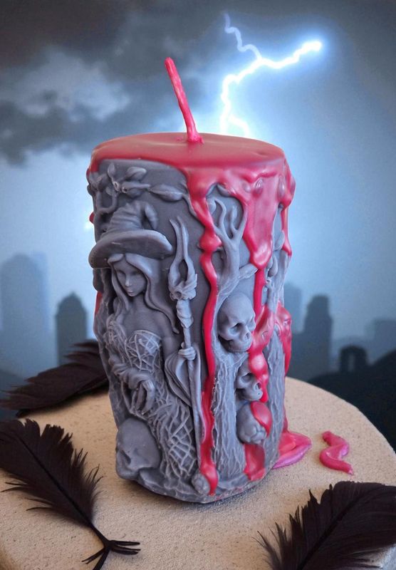 Standkerze aus Sojawachs - Gothic