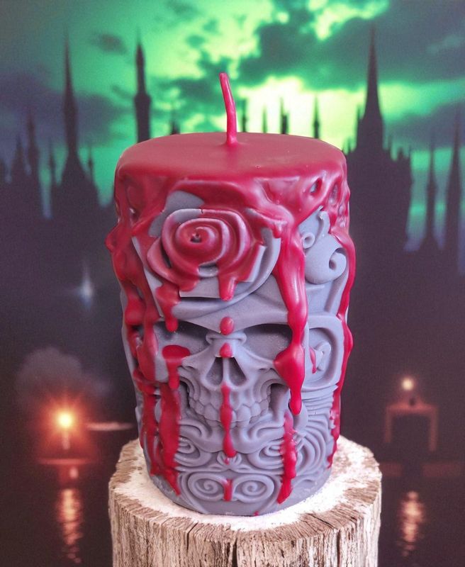 Standkerze aus Sojawachs - Gothic