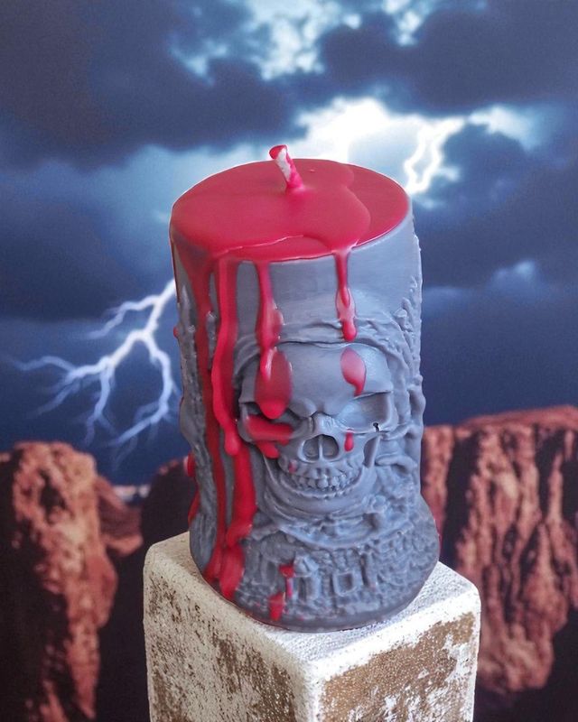 Standkerze aus Sojawachs - Gothic