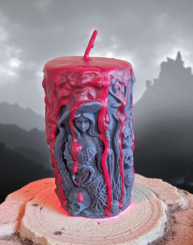 Standkerze aus Sojawachs - Gothic