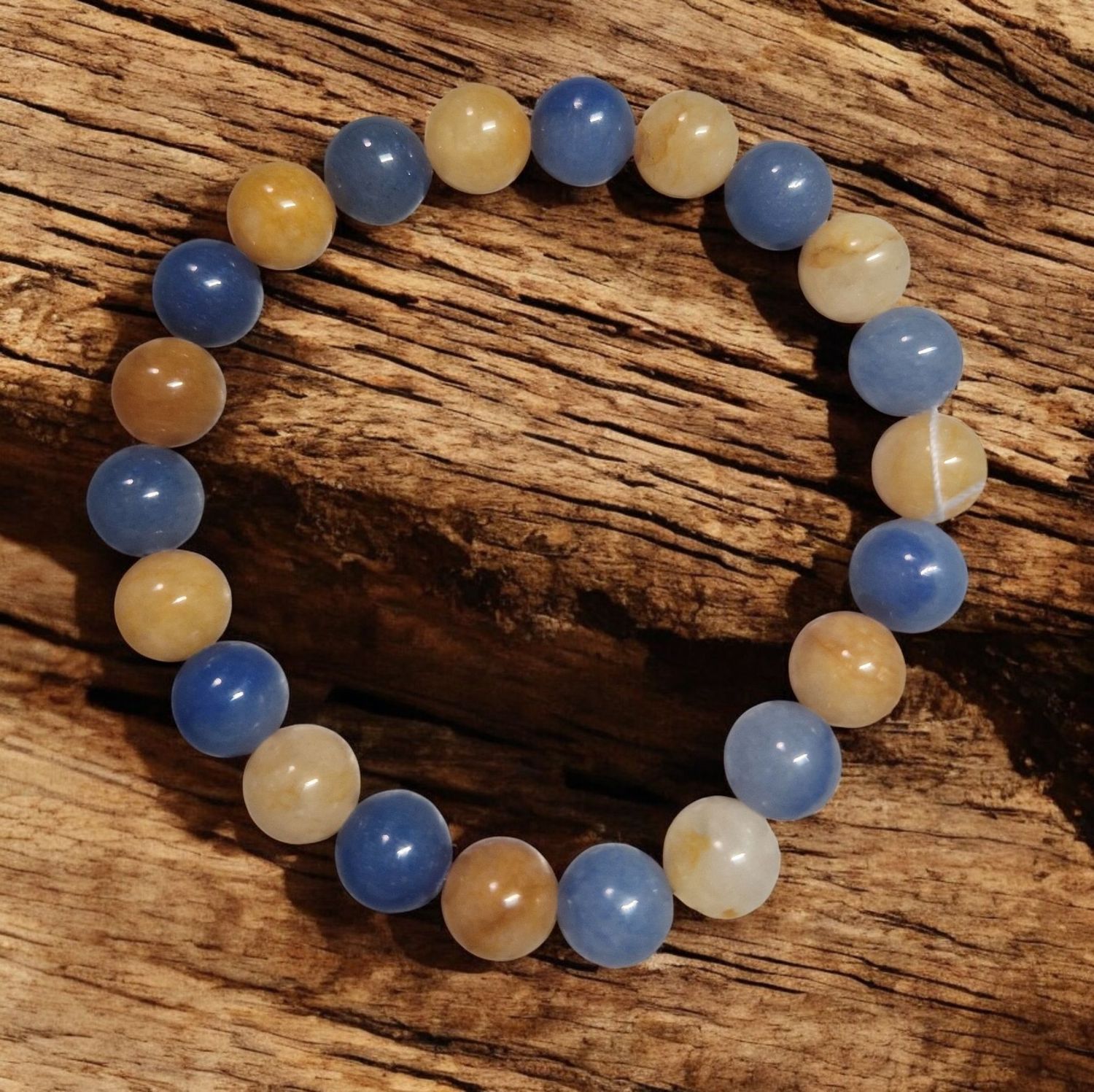 Armband - Aventurin in blau, orange und gelb - 8 mm Armband - Aventurin in blau, orange und gelb - 8 mm