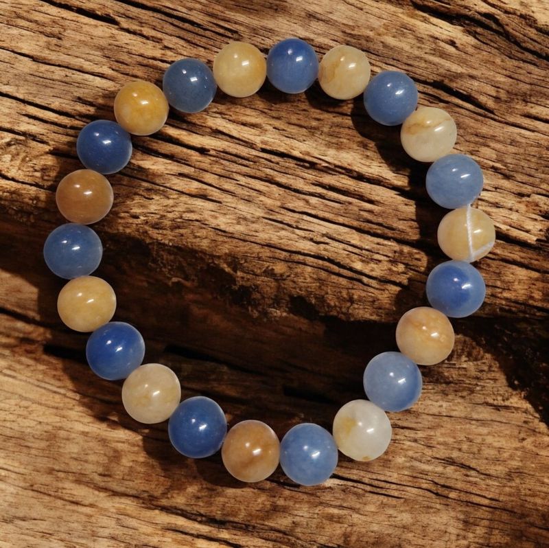 Armband - Aventurin in blau, orange und gelb - 8 mm