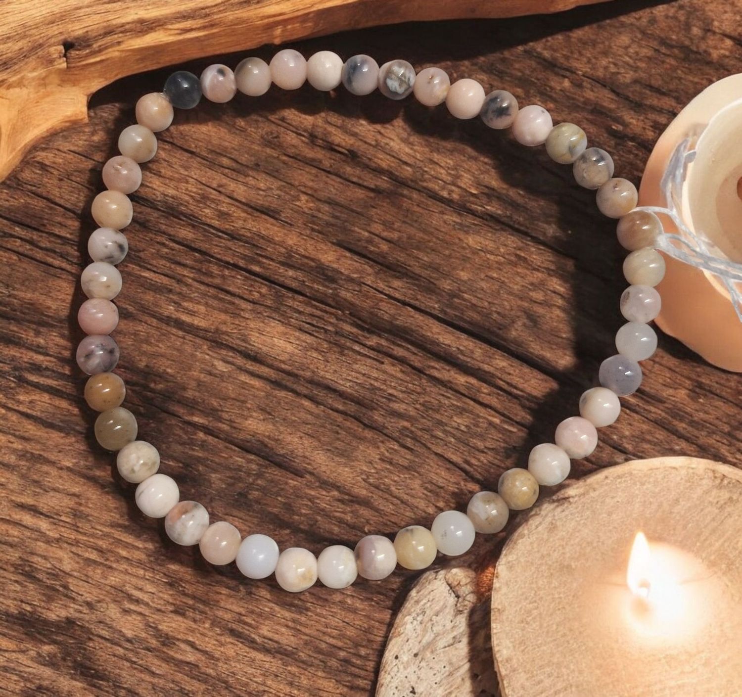 Armband - Rosenopal - A-Qualität - 4 mm Armband - Rosenopal - A-Qualität - 4 mm