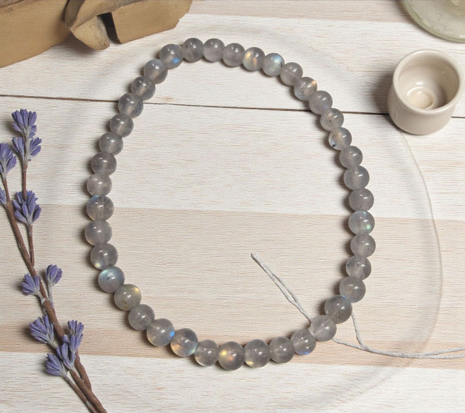 ​​Armband - Labradorit - AA-Qualität - 4 mm