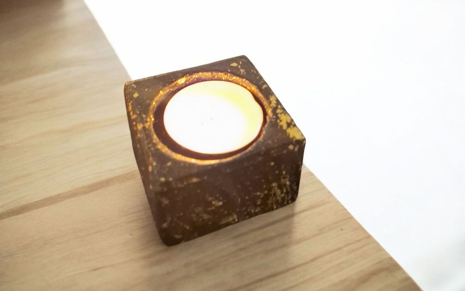 Teelichthalter für 1 Teelicht in schwarz Teelichthalter für 1 Teelicht in schwarz