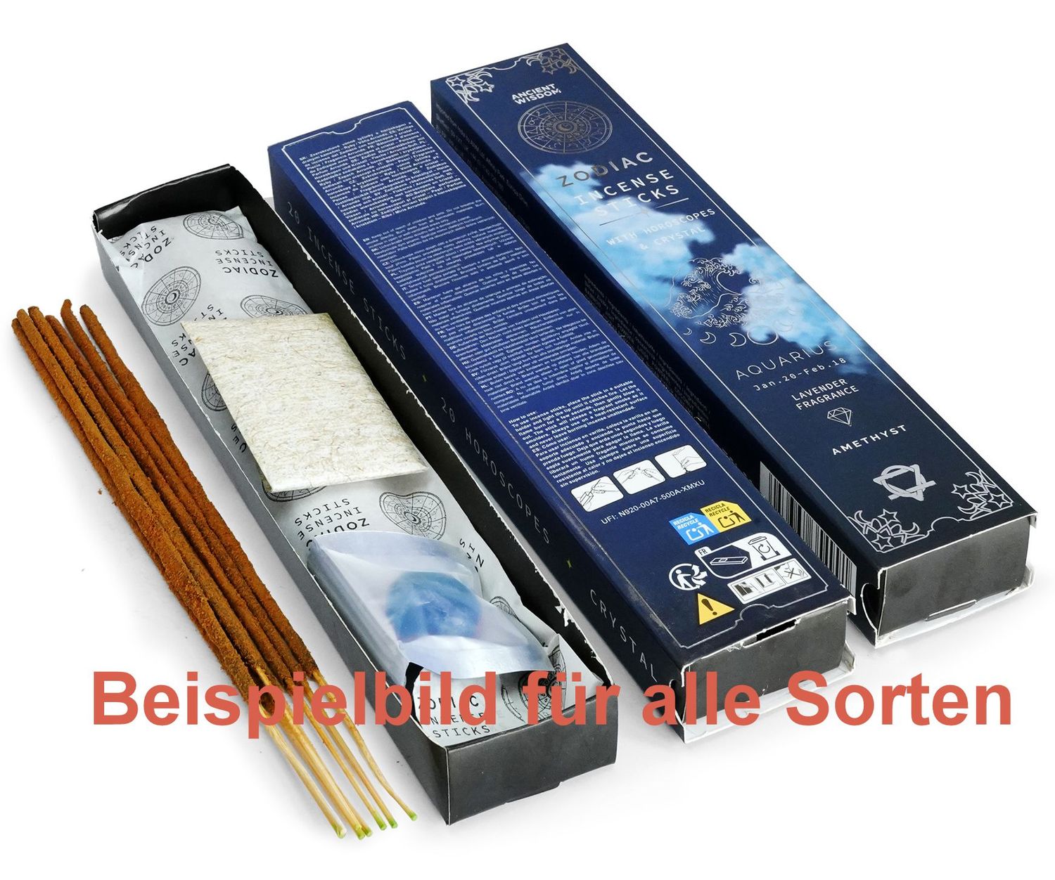 Jungfrau - Räucherstäbchen Kristall-Duft