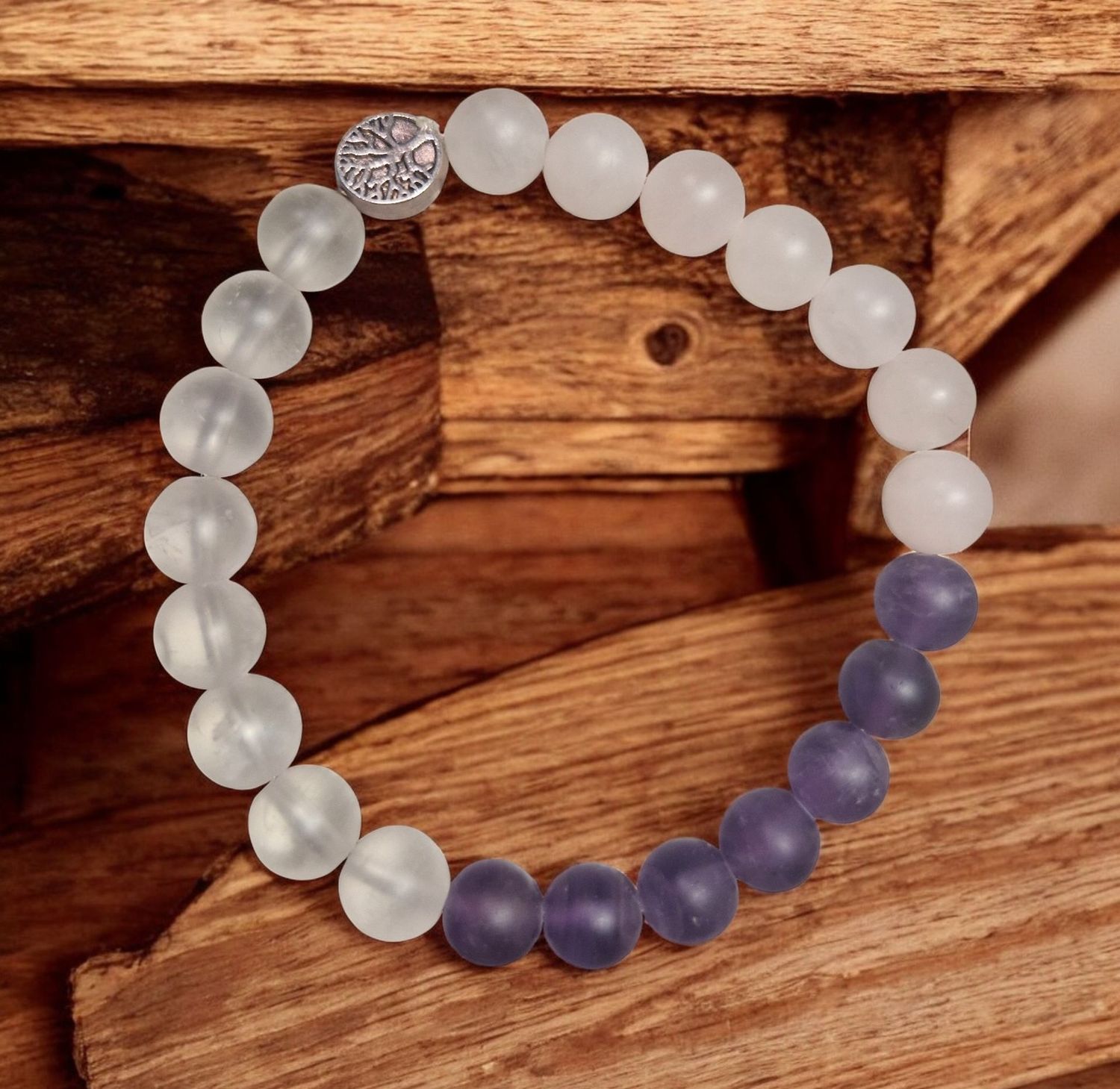 Armband - Das goldene Dreieck in matt - mit Baum des Lebens - 8 mm - SABINE