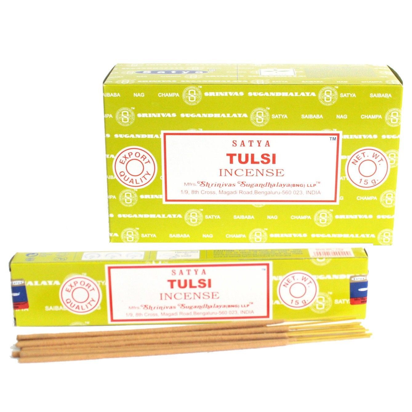 Satya Premium Räucherstäbchen - Tulsi - 15 g/ca. 15 Stäbchen Satya Premium Räucherstäbchen - Tulsi - 15 g/ca. 15 Stäbchen