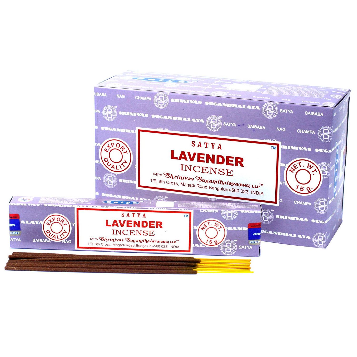 Satya Premium Räucherstäbchen - Lavendel - 15 g/ca. 15 Stäbchen Satya Premium Räucherstäbchen - Lavendel - 15 g/ca. 15 Stäbchen