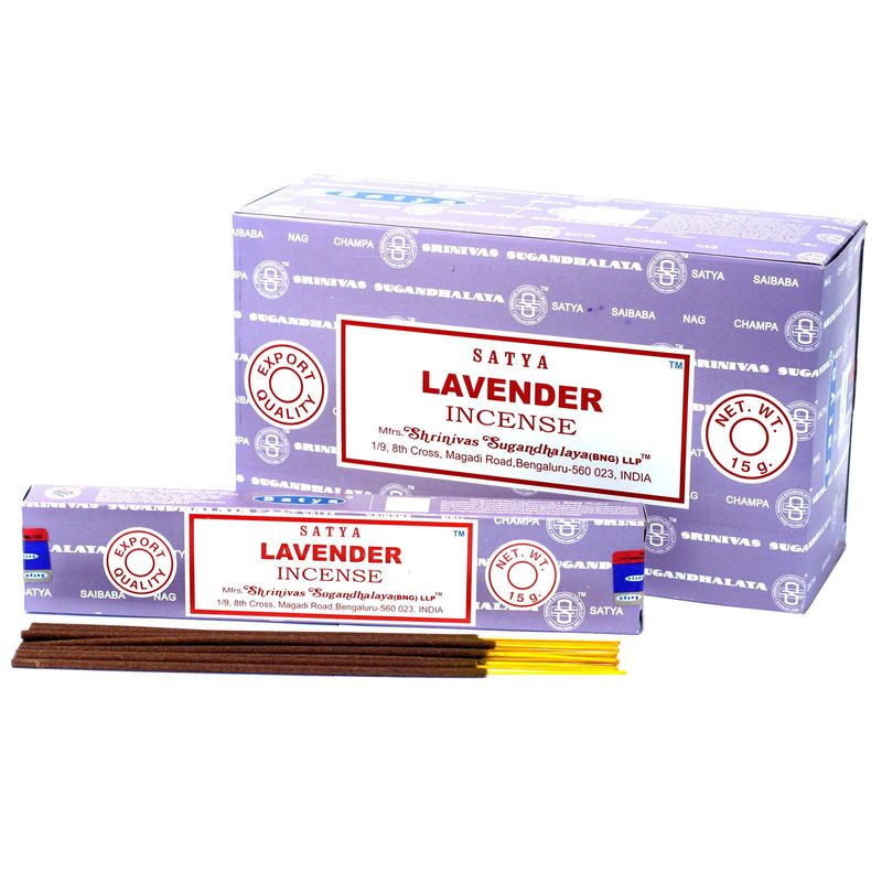 Satya Premium Räucherstäbchen - Lavendel - 15 g/ca. 15 Stäbchen Satya Premium Räucherstäbchen - Lavendel - 15 g/ca. 15 Stäbchen